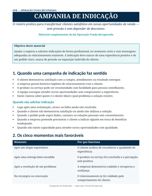Capa de Campanha de Indicação